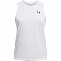 Under Armour Armour Tech Tank Solid Vest Womens White/Black Under Armour Armour Tech Tank Solid Vest Womens White/Black