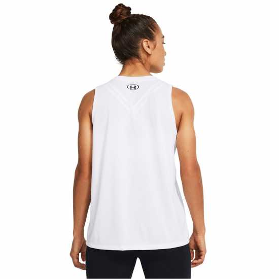 Under Armour Armour Tech Tank Solid Vest Womens White/Black Under Armour Armour Tech Tank Solid Vest Womens White/Black