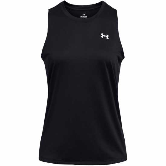 Under Armour Armour Tech Tank Solid Vest Womens Black/White Under Armour Armour Tech Tank Solid Vest Womens Black/White