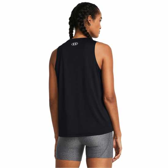 Under Armour Armour Tech Tank Solid Vest Womens Black/White Under Armour Armour Tech Tank Solid Vest Womens Black/White