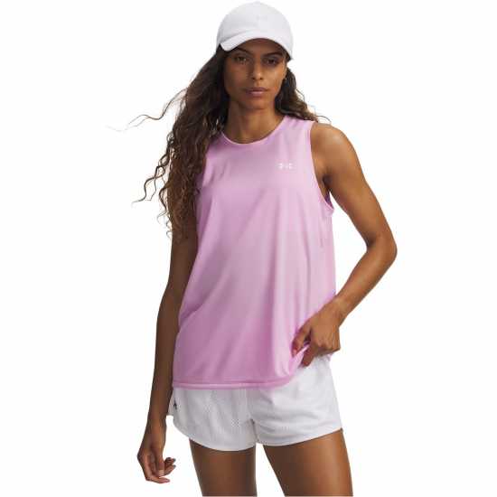Under Armour Women's Tech Solid Tank Vest Pink/White 