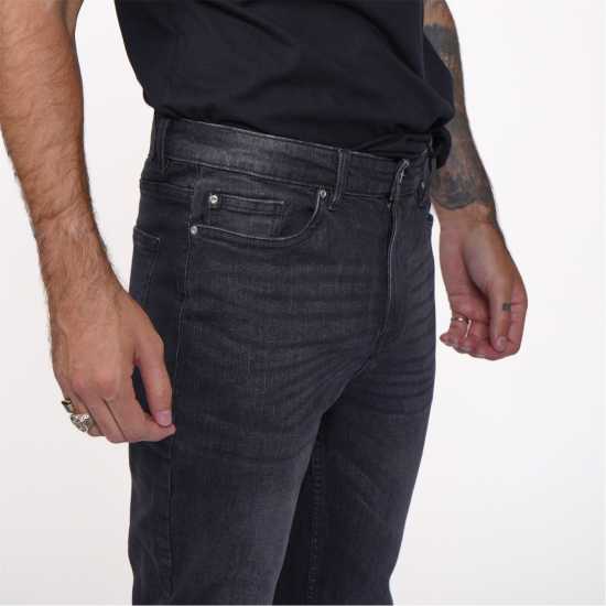 Firetrap Мъжки Слим Дънки Slim Jeans Mens Black Мъжки дънки