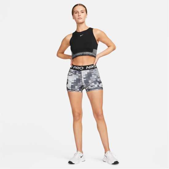 Nike Pro Dri-FIT Women's Cropped Training Tank Top BLACK/IRON GREY Дамски потници