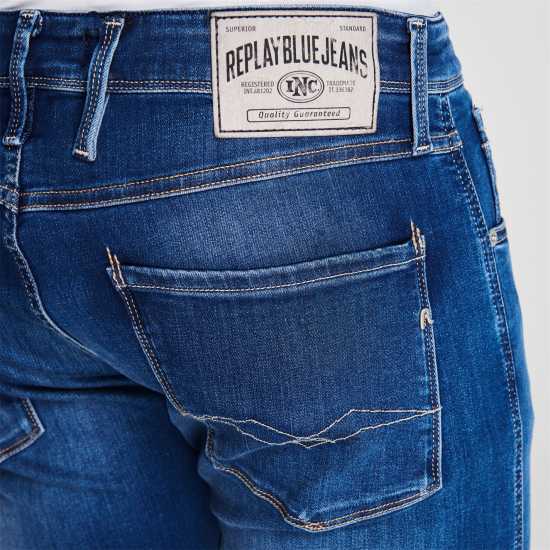 Replay Стеснени Дънки Anbass Slim Jeans Mid Blue 009 