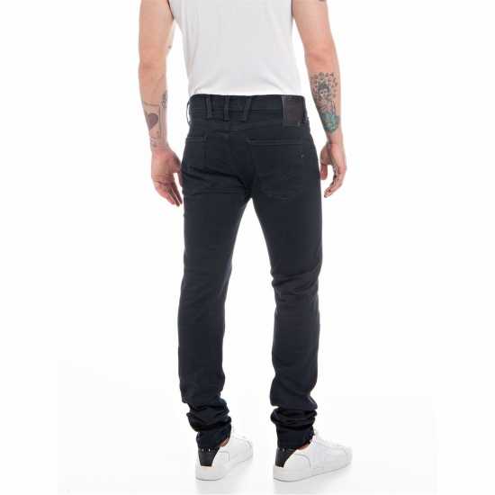 Replay Стеснени Дънки Hyperflex Anbass Slim Jeans Black 