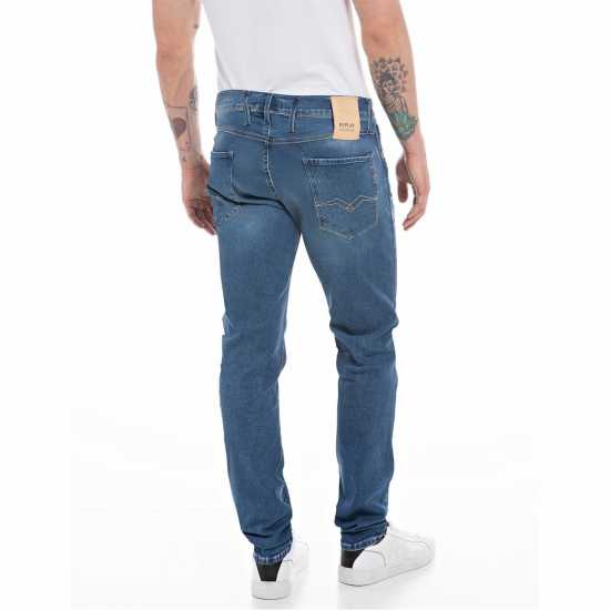 Replay Стеснени Дънки Hyperflex Anbass Slim Jeans Mid Wash OR2 