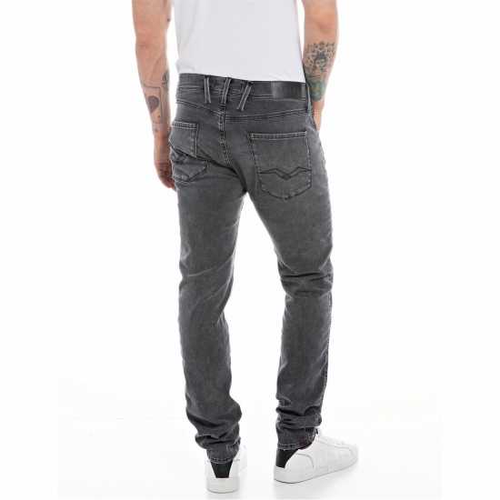 Replay Стеснени Дънки Hyperflex Anbass Slim Jeans Mid Grey Y83 