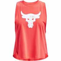 Дамски Потник Under Armour Project Rock Bull Tank Top Ladies Red/White Дамски тениски и фланелки