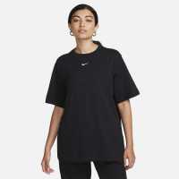 Nike Oversized Logo T-Shirt Womens Black/White Дамски тениски и фланелки