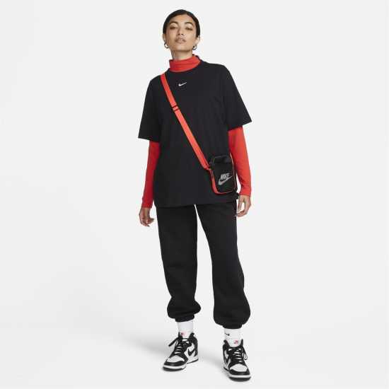 Nike Oversized Logo T-Shirt Womens Black/White Дамски тениски и фланелки