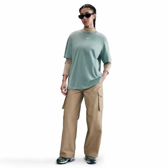 Дамски тениски и фланелки Nike Oversized Logo T-Shirt Womens Cannon Nike Oversized Logo T-Shirt Womens Cannon Дамски тениски и фланелки