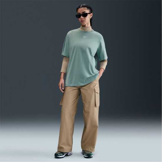 Дамски тениски и фланелки Nike Oversized Logo T-Shirt Womens Cannon Nike Oversized Logo T-Shirt Womens Cannon Дамски тениски и фланелки