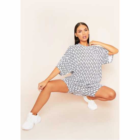 Дамски тениски и фланелки Missy Empire Print Branded Oversized T-Shirt Бяло Missy Empire Print Branded Oversized T-Shirt Бяло Дамски тениски и фланелки