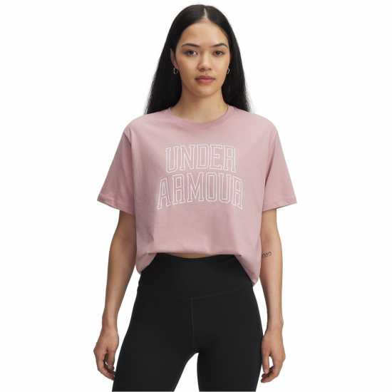 Under Armour Varsity Tee Ld54 Tourmaline Pink Дамски тениски и фланелки