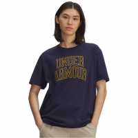Under Armour Varsity Tee Ld54 Navy/Gold Дамски тениски и фланелки