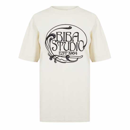 Biba Vintage Printed T-Shirt Студио Хот Фикс Дамски тениски и фланелки