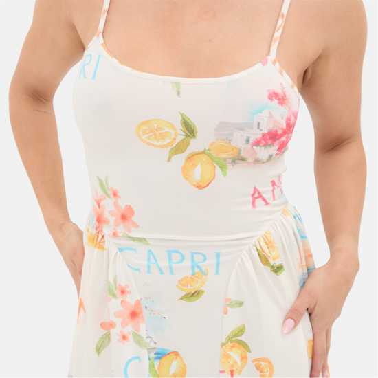 Дамски поли и рокли Средна Рокля I Saw It First Printed Tie Back Midi Dress Средна Рокля I Saw It First Printed Tie Back Midi Dress Дамски поли и рокли