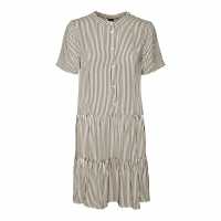 Vero Moda Bumpy Shrt Drss Ld99 Снежно бял Дамски поли и рокли