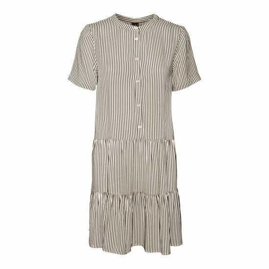 Vero Moda Bumpy Shrt Drss Ld99 Снежно бял Дамски поли и рокли