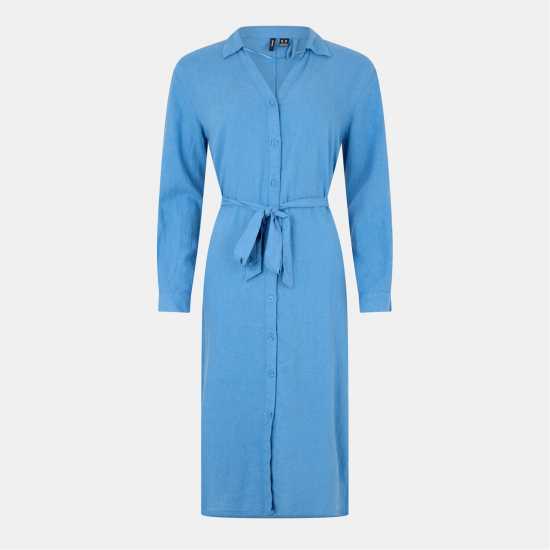 Дамски поли и рокли Vero Moda Linn Shirt Drss Ld99 Blue Jasper Vero Moda Linn Shirt Drss Ld99 Blue Jasper Дамски поли и рокли