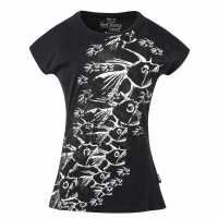 Hot Tuna Дамска Тениска Tuna Pattern T Shirt Ladies Black Дамски тениски и фланелки