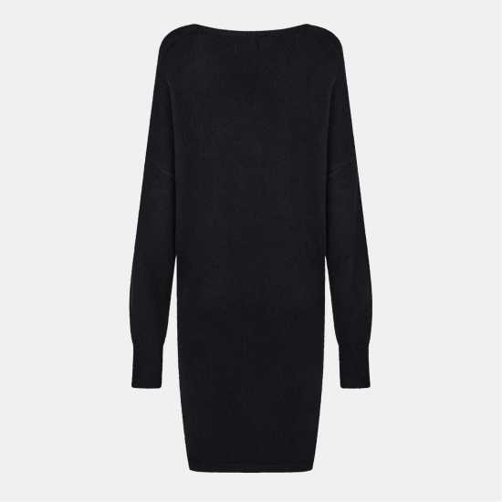 Pieces Dress Fem Kni Ld99 Черно Дамски поли и рокли