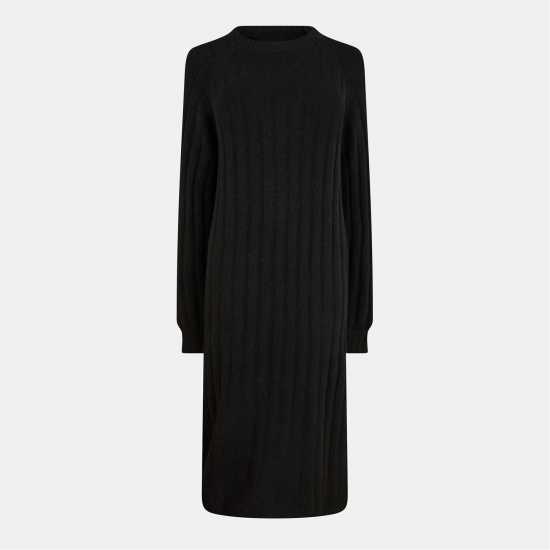 Pieces Dress Fem Kni Ld99 Черно Дамски поли и рокли