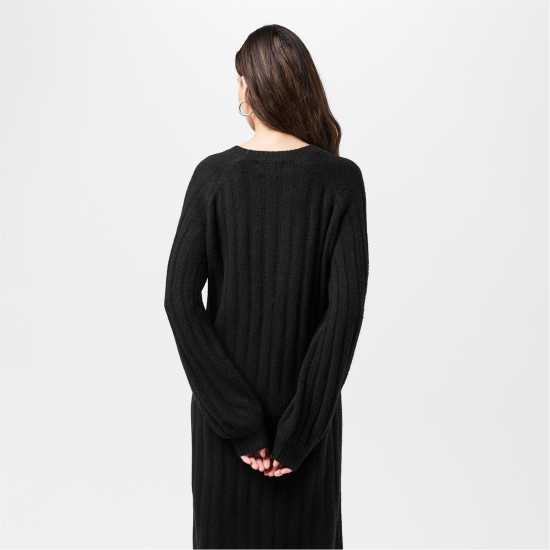 Pieces Dress Fem Kni Ld99 Черно Дамски поли и рокли