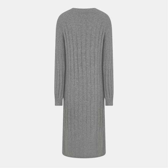 Pieces Dress Fem Kni Ld99 Средно сиво меланж Дамски поли и рокли