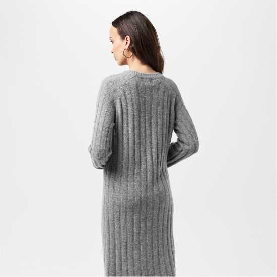 Pieces Dress Fem Kni Ld99 Средно сиво меланж Дамски поли и рокли