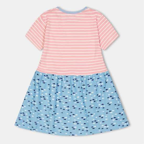 Lilly And Sid Fabric Mix A-Line Dress  