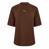 Puma Train Oversized Tee T-Shirt Womens Espresso Bro 