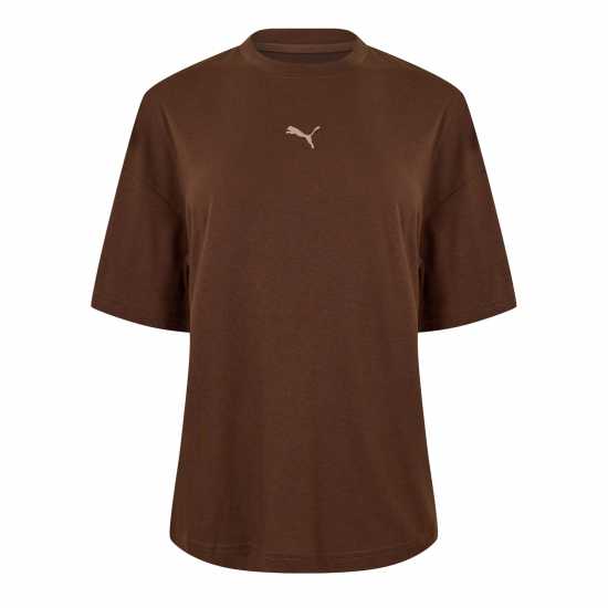 Puma Train Oversized Tee T-Shirt Womens Espresso Bro 
