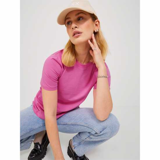 Jjxx Anna Short Sleeve T-Shirt Карминово розово Дамски тениски и фланелки