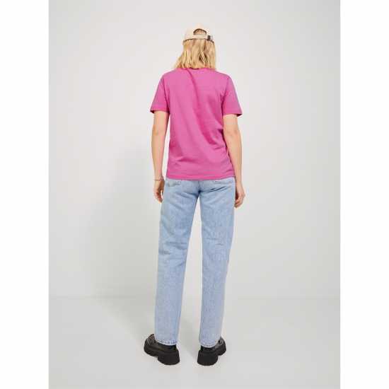Jjxx Anna Short Sleeve T-Shirt Карминово розово Дамски тениски и фланелки