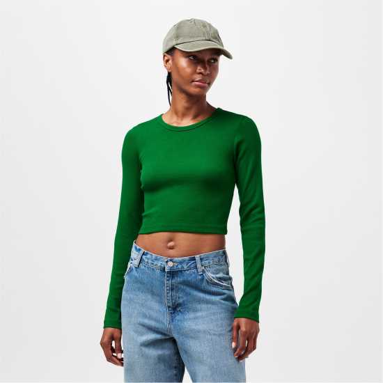 Jjxx Women's Feline Long-Sleeve Crop Top  
