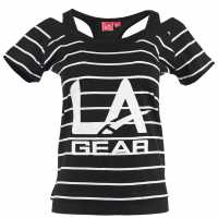 La Gear Дамска Тениска Multi Layer T Shirt Ladies Black Дамски тениски и фланелки