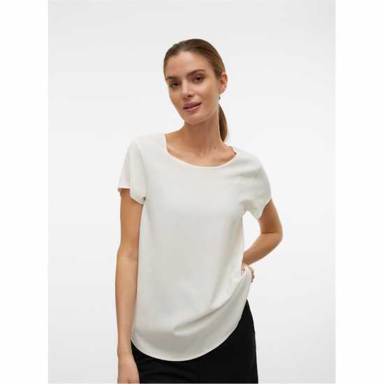 Дамски тениски и фланелки Vero Moda Short Sleeve T-Shirt Снежана Бяла Vero Moda Short Sleeve T-Shirt Снежана Бяла Дамски тениски и фланелки