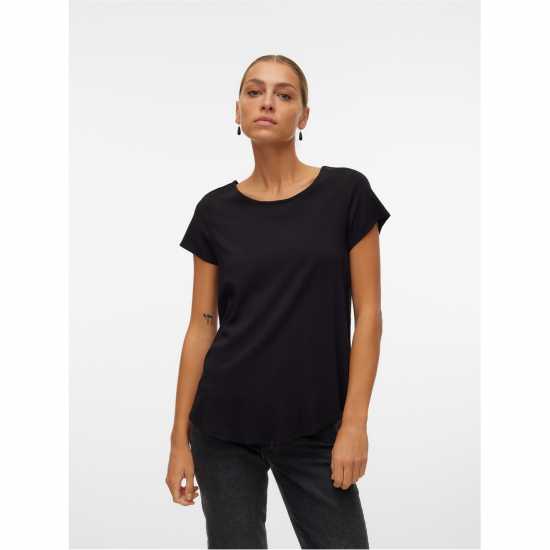 Дамски тениски и фланелки Vero Moda Short Sleeve T-Shirt Черно Vero Moda Short Sleeve T-Shirt Черно Дамски тениски и фланелки