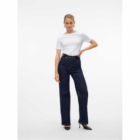 Vero Moda Short Sleeve T-Shirt Ярко бяло Дамски тениски и фланелки