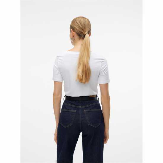 Vero Moda Short Sleeve T-Shirt Ярко бяло Дамски тениски и фланелки