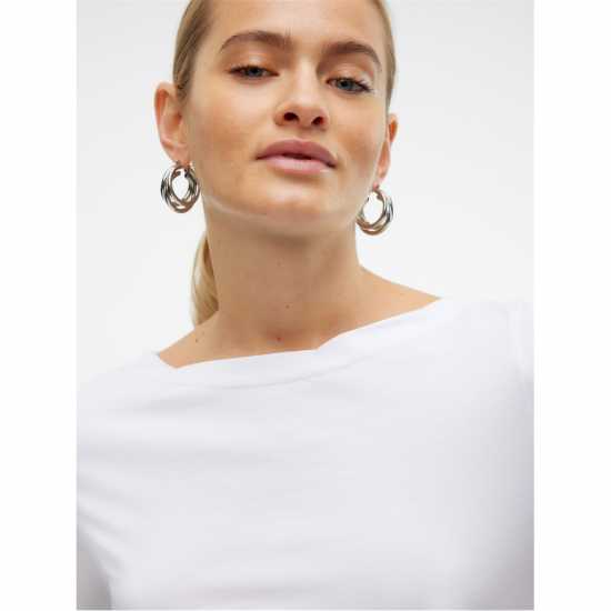 Vero Moda Short Sleeve T-Shirt Ярко бяло Дамски тениски и фланелки