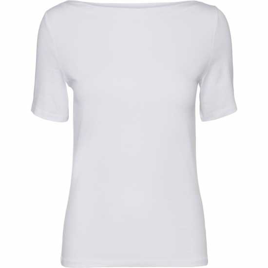 Vero Moda Short Sleeve T-Shirt Ярко бяло Дамски тениски и фланелки