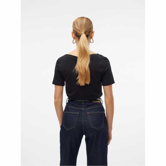 Дамски тениски и фланелки Vero Moda Short Sleeve T-Shirt Черно Vero Moda Short Sleeve T-Shirt Черно Дамски тениски и фланелки