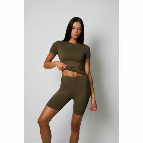 Honeyz Signature Slim Fit T-Shirt Khaki 