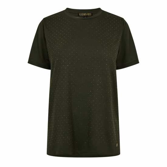 Дамски тениски и фланелки Biba Diamante T-Shirt Хаки Biba Diamante T-Shirt Хаки Дамски тениски и фланелки