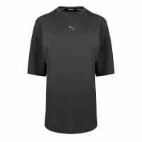 Puma Train Oversized Tee T-Shirt Womens Плоско тъмносиво Дамски тениски и фланелки