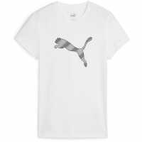Puma Mass Merchants Tee T-Shirt Womens Пума Бяло Дамски тениски и фланелки
