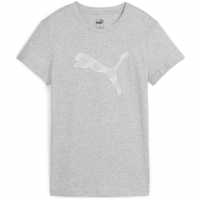 Puma Mass Merchants Tee T-Shirt Womens Светло сиво Хийт Дамски тениски и фланелки