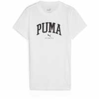 Puma Squad Graphic Tee T-Shirt Womens Пума Бяло Дамски тениски и фланелки